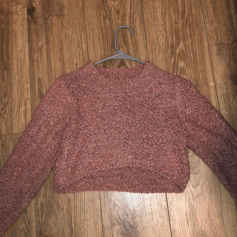 Pink, cropped sweater